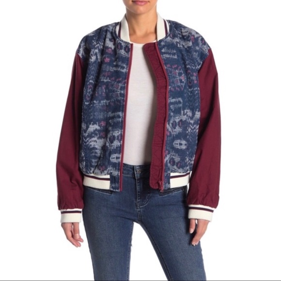 Free People Varsity of Dreams Bomber Jacket XS - Picture 1 of 4